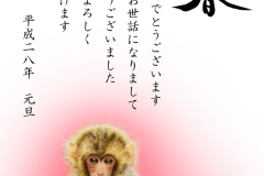 年賀状（さる）