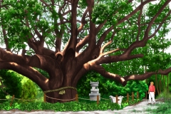 【日本三大樹】天然記念物　樟の森　（山口県）