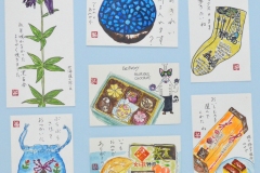 7年ぶりに咲いた北海道土産　黒百合　ベトナムのブルーの鉢等